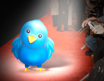 Twitter bird on the red carpet