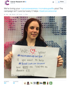 Cancer Research UK Tweet